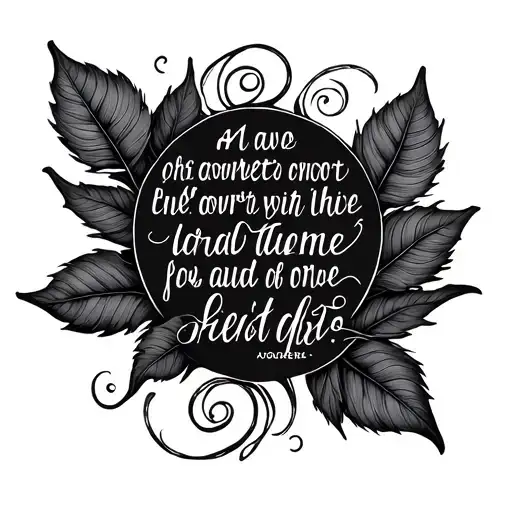 Spiral Leaves With Bible Verse