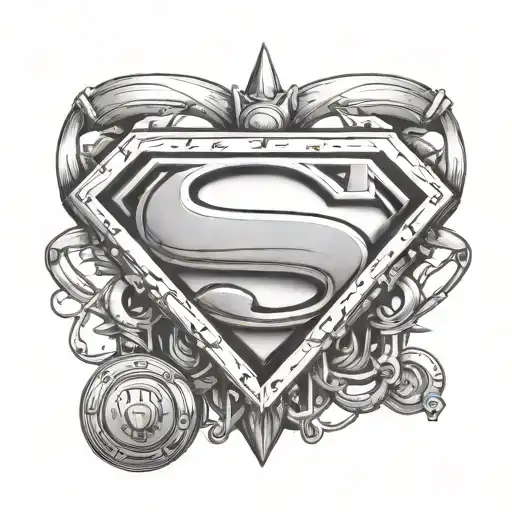Superman Heart Shaped Lock