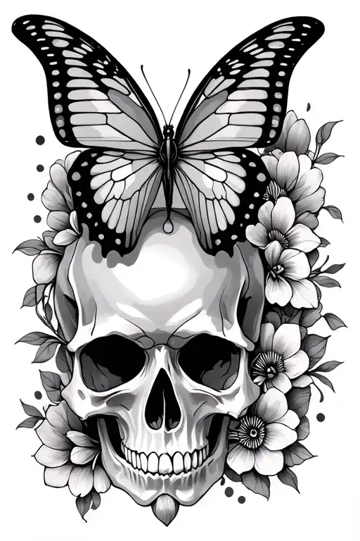 Butterfly Skull Mandala