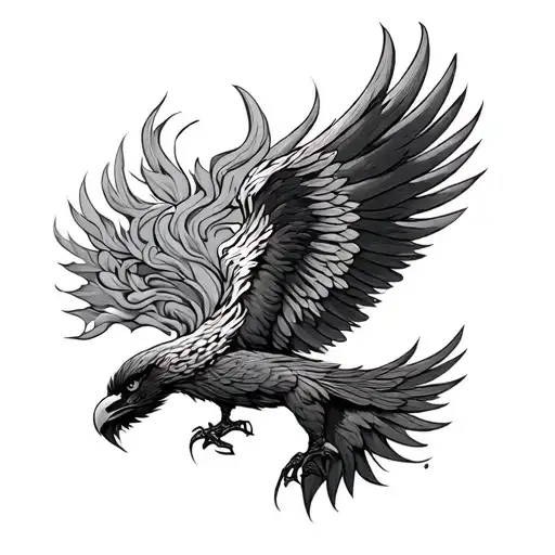 Phoenix Rising Side View Chicano