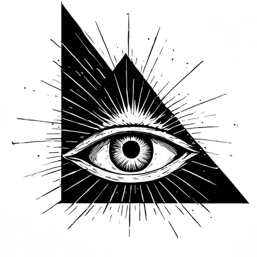 All Seeing Eye Pyramid Sun Rays