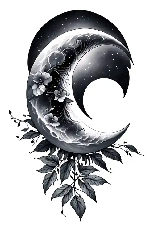 Crescent Moon Nature Inspired