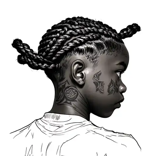 Boy With Braids Back Of Head