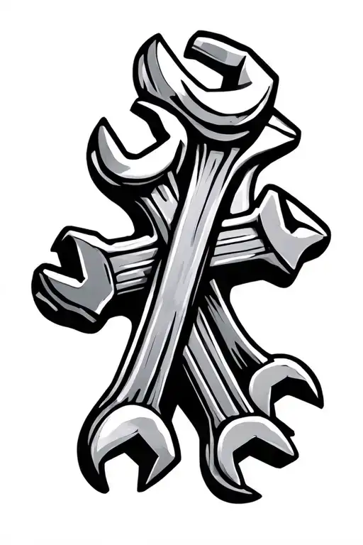 Cross Made From Wrenches