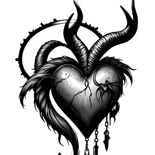 Heart Horns Tail And Halo Hanging Off One
