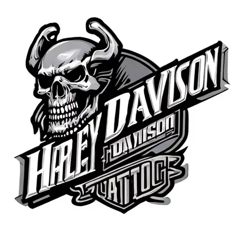 Harley Davison Logo Saying Meat Head