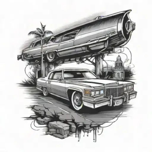 A 1982 Cadillac Coupe Deville On A Road