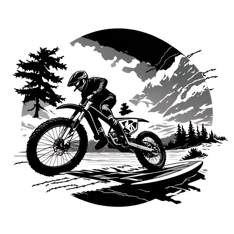 Mountainbiking Surfing Outdoor Barbed Wire Going