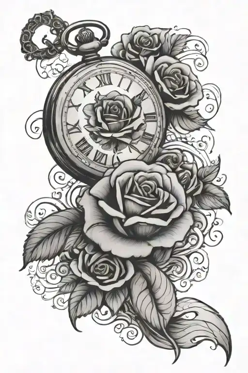 Rose Pocket Watch