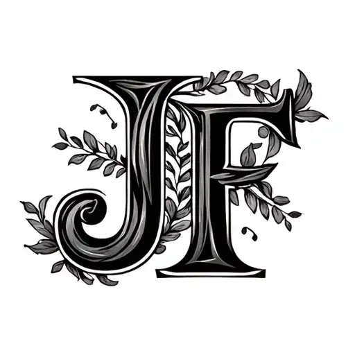 Letter J And F Classy Look