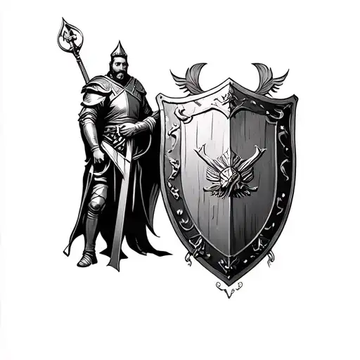 Tsar Lazar With Shield Adorned
