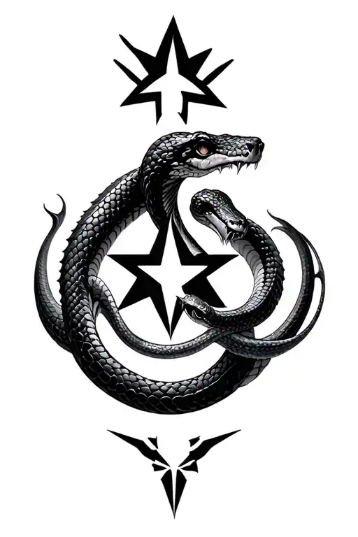 3D Snake And Star Sign