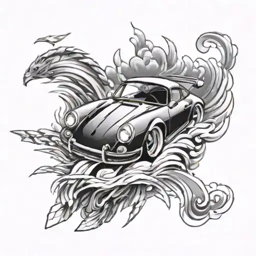 Porsche Car Drifting