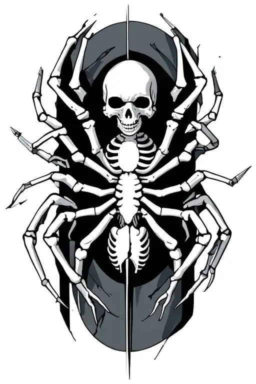 Broken Medical Shot Needle With Spider Skeletons Inside