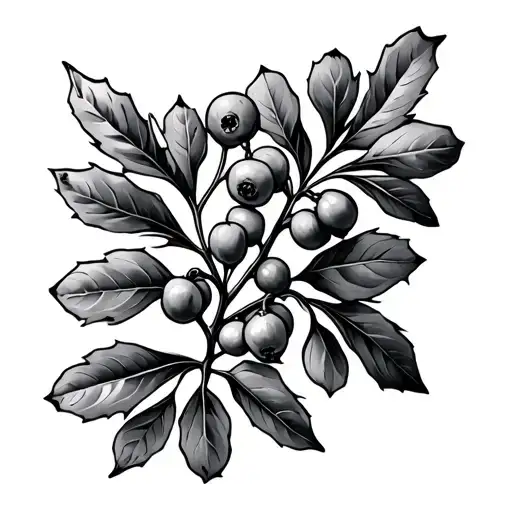 Juniper Branch With Berries
