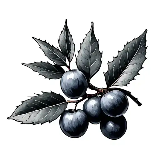 Juniper Branch With Berries