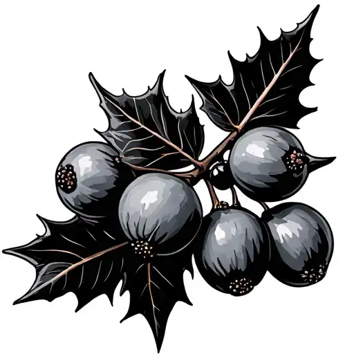 Juniper Branch With Berries