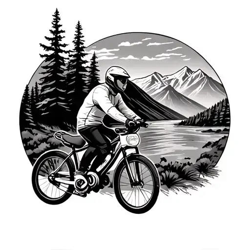 Bike Ride With Beautiful View With Mountain And Some Qouts