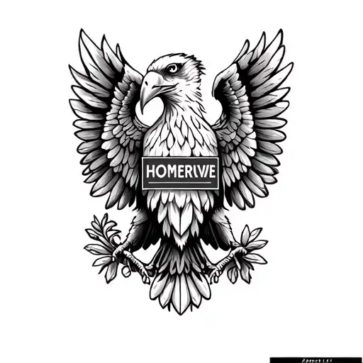 Federal Eagle Very Detailed And Dark Text Home Love Made In Germany