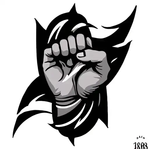1808 2009 Tribal Design In The Left Fist
