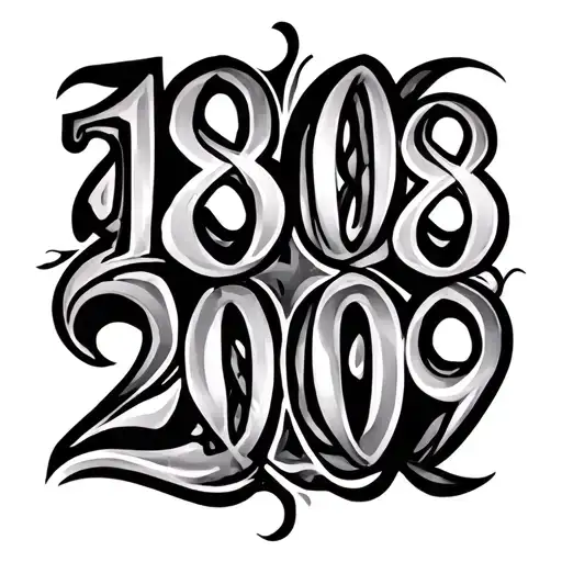 Numbers 1808 And 2009 Tribal