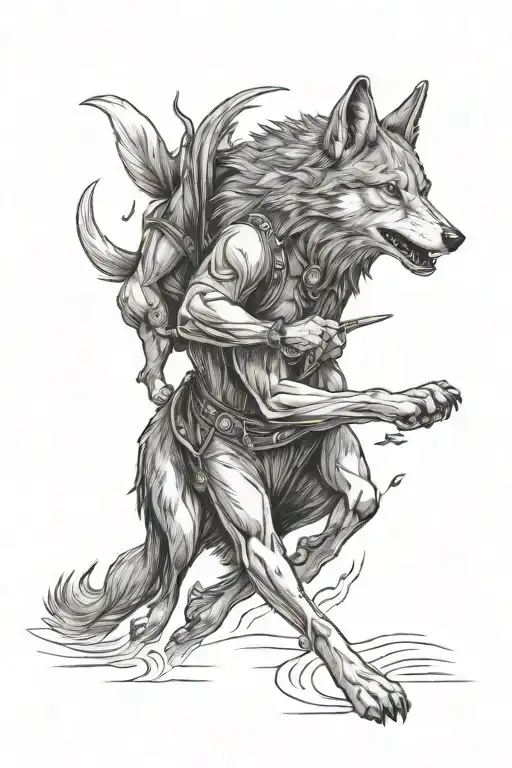 The Wolf Runs After The Rabbit
