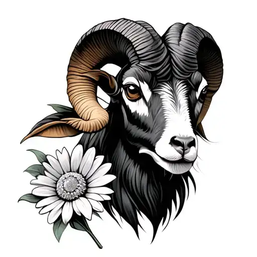 Diamond Daisy Ram Silver Sweet Pea April And Zodiac Tattoo Ideas