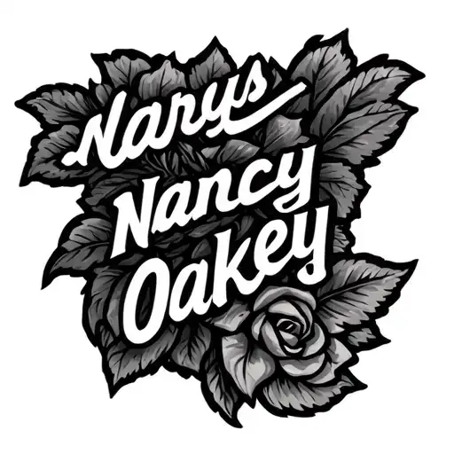 Name Tattoo That Says Nancy Oakley