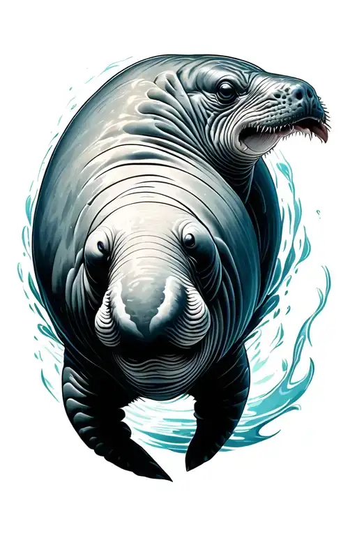 Manatee Floating