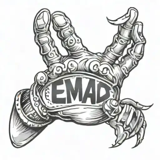 Kid Hand With Name Ema