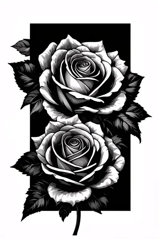 Roses With A Rectangle In The Middle