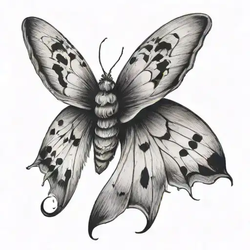 Moth With Half Aughing And Half Crying Face