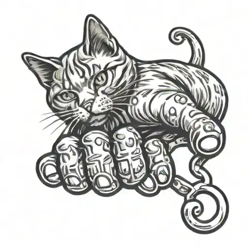 Brass Knuckles In The Form Of A Cat's Paw