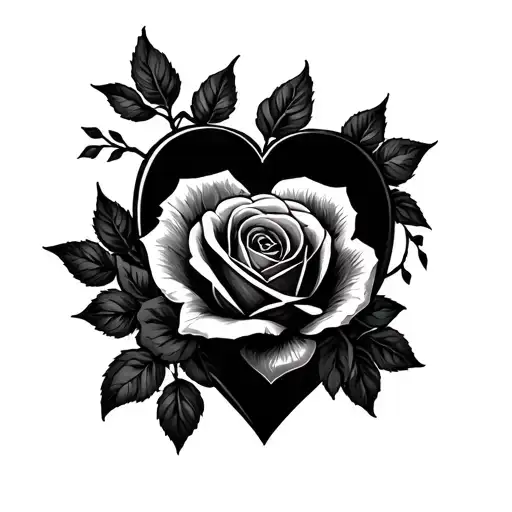 Roses And Heart Surrounded