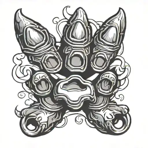 Brass Knuckles In The Form Of A Cat's Paw