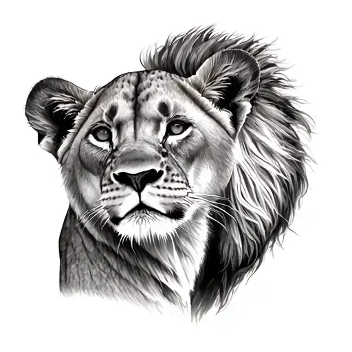 Lioness And Cub
