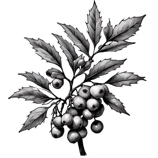 Juniper Branch With Berries