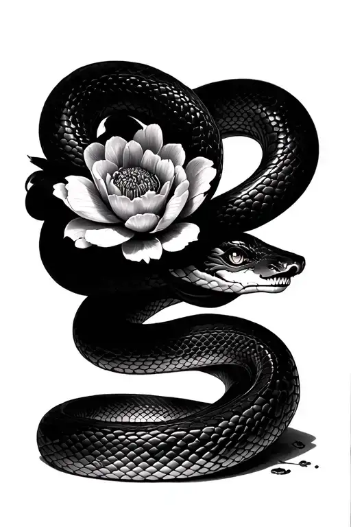 Narges Flowers And Snake