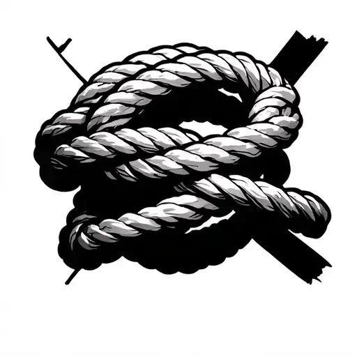 A Rope Winding Around An Upper Arm Tying A Shibari Knot