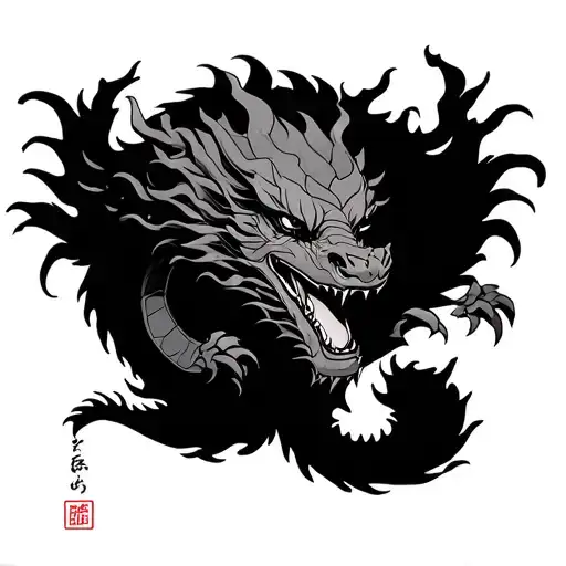 Kishi Kaisi In Japanese With A Dragon