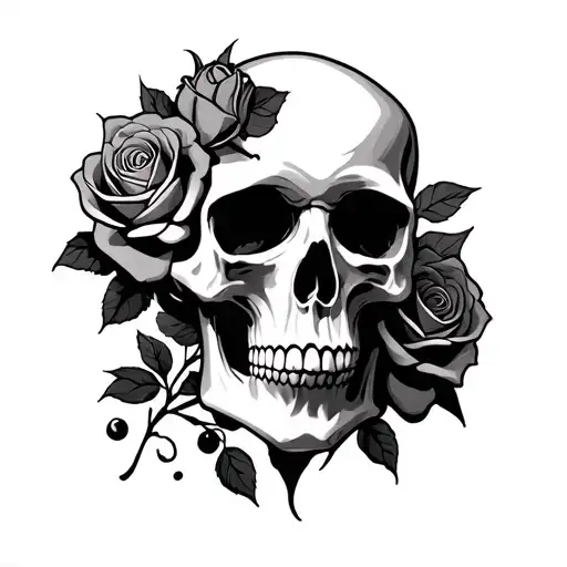 Skull And Roses