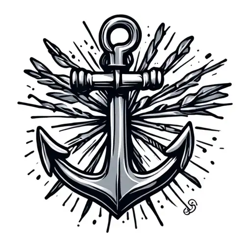 Small Anchor With Nautical Accents