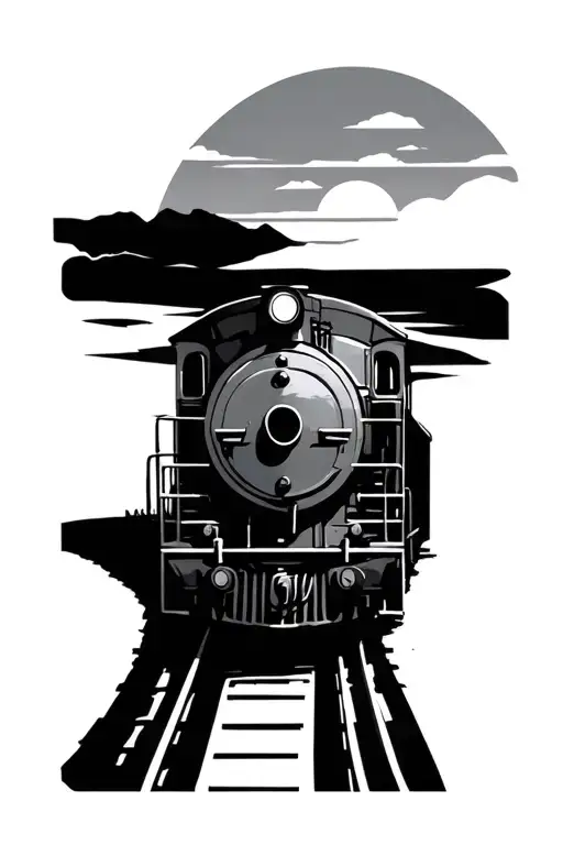 Train And A Sunrise