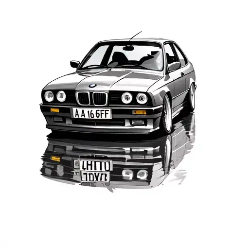 Bmw E30 1990 With Number Plate A1 6Aff