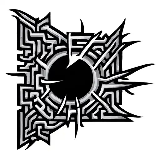Maze Flash Tattoo Design