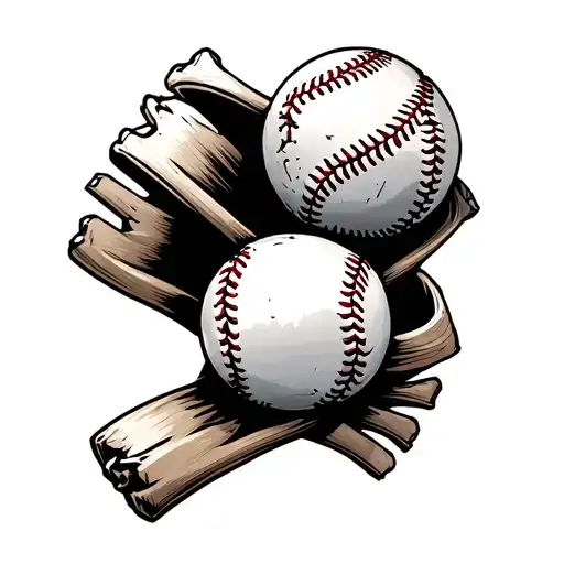 Broken Ribs With Baseball Ball Isnide