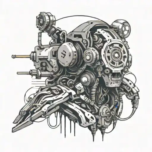 Beserker Gutts With A Cyberpunk Gadgets Connected