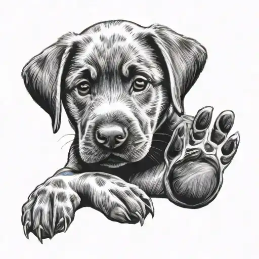 Labrador Puppy Paw Print