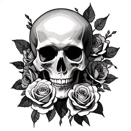 Skull And Roses