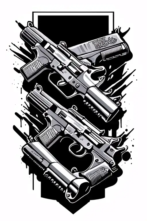 Gangster Graffiti Multiple Guns